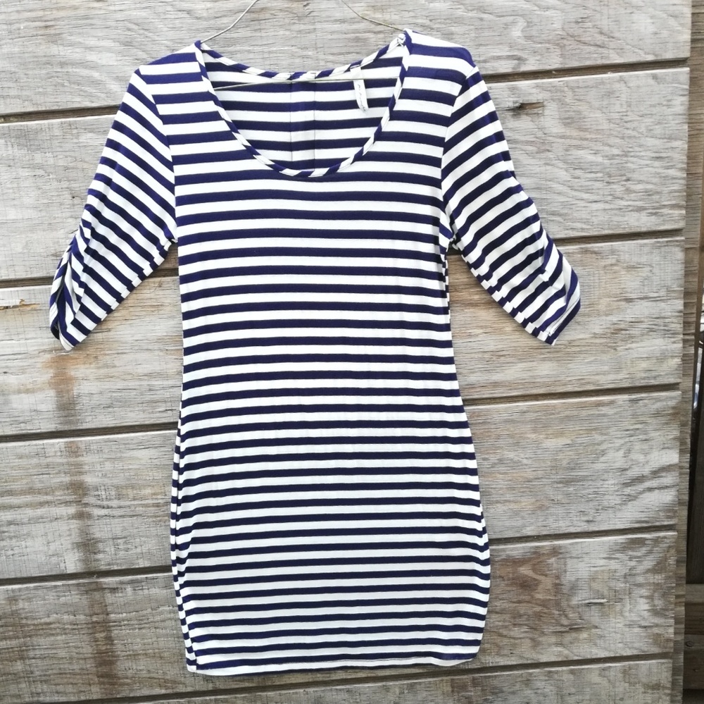 Navy stripe dress
